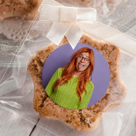 Pegatina Redonda Tu foto favorece al partido Personalizado gracioso