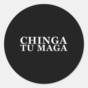 Pegatina Redonda Tu Maga Anti Trump Palabra Latinoamericana Mexican