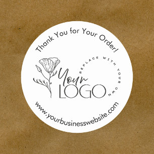 Pegatina Redonda Tu regalo corporativo de logotipo de negocios prom