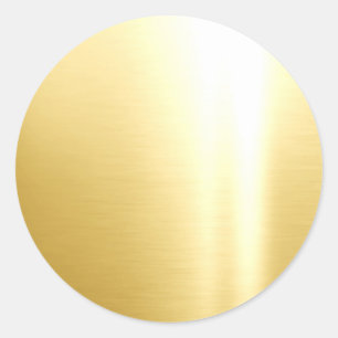 Pegatina Redonda Tu Texto Personalizado Glam Gold Elegante Plantill