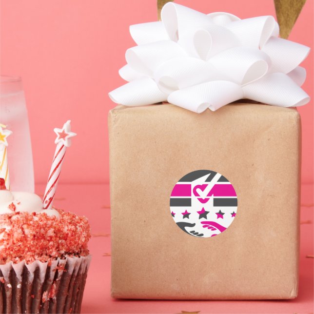 Pegatina Redonda Tu voto es tu voz (Fiesta)