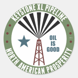 Pegatina Redonda Tubería Keystone XL