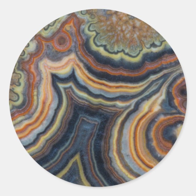 Pegatina Redonda Tubo de floración anónimo (Anverso)