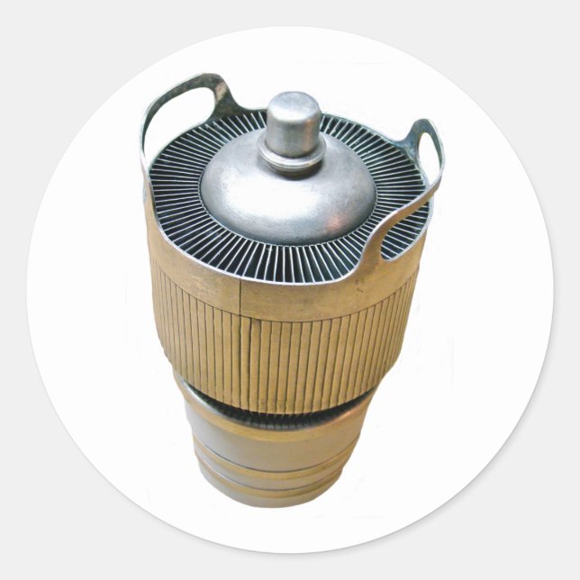 Pegatina Redonda Tubo de vacío de transmisión de alta potencia (Anverso)