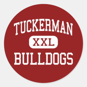 Pegatina Redonda Tuckerman - Bulldoges - Alto - Tuckerman Arkansas