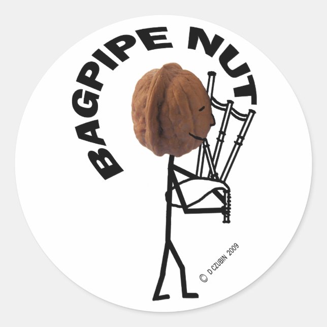 Pegatina Redonda Tuerca de cañería (Anverso)