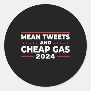 Pegatina Redonda Tuits Y Elección De Donald Trump 2024