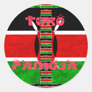 Pegatina Redonda Tuko Pamoja