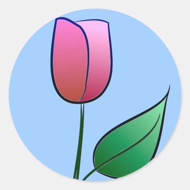 PEGATINA REDONDA TULIP (Anverso)