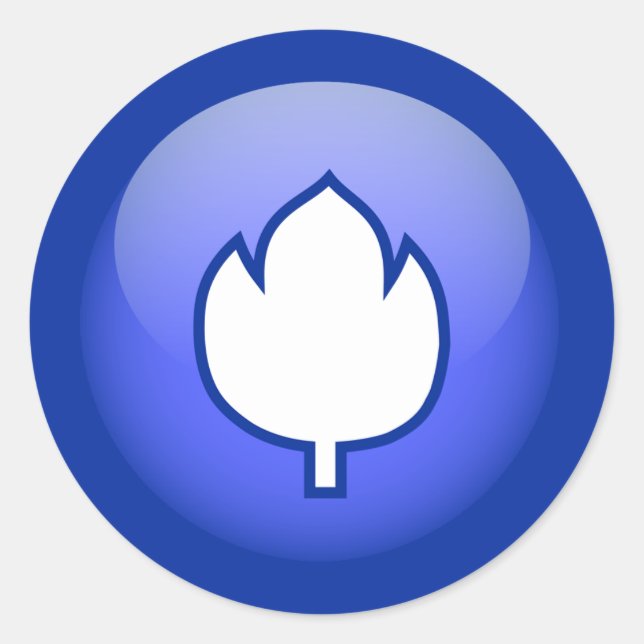 Pegatina Redonda Tulip holandés (Anverso)