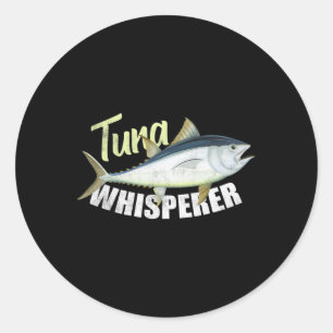 Pegatina Redonda Tuna Whisperer Tees divertidos para los amantes de