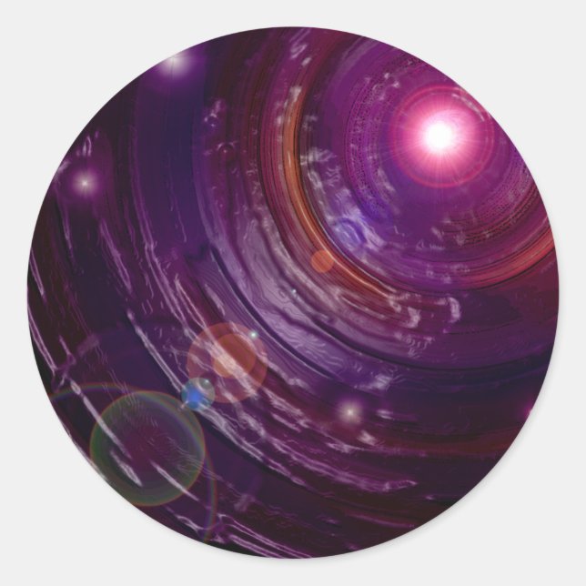 Pegatina Redonda Túnel de las luciérnagas (Anverso)