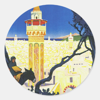 Pegatina Redonda Túnez ~ L'Orient Aux Portes de Marseille