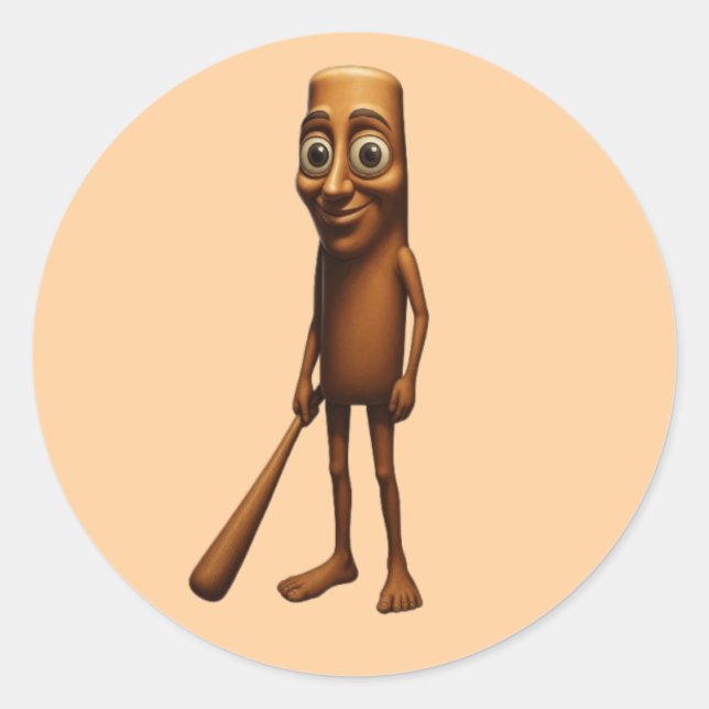 Pegatina Redonda tung tung sahur (Anverso)