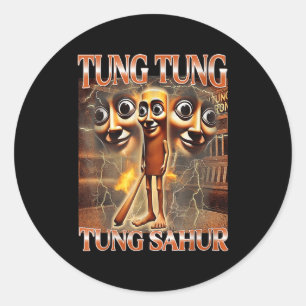 Pegatina Redonda Tung Tung Tung Sahur