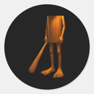 Pegatina Redonda Tung Tung Tung Sahur Brainrot italiano Halloween C