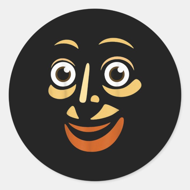 Pegatina Redonda Tung Tung Tung Sahur Costume  (Anverso)