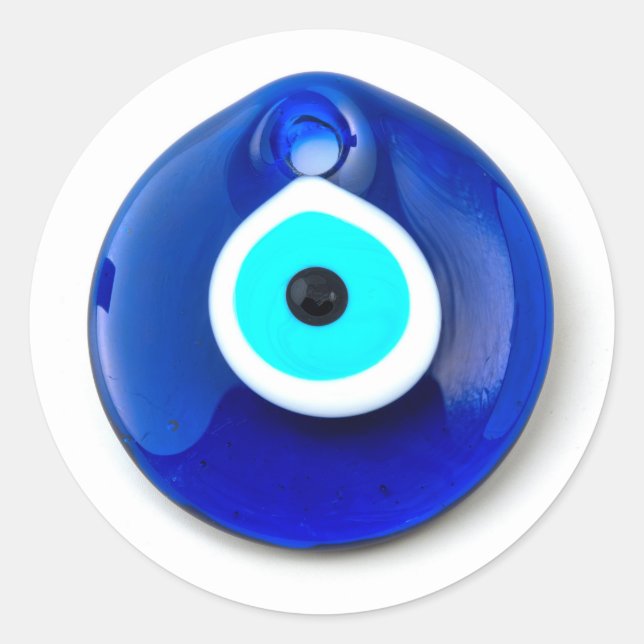 Pegatina Redonda Turkish glass nazar  (Anverso)
