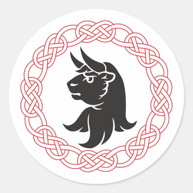 Pegatina Redonda Turnbull Crest Sticker (Anverso)