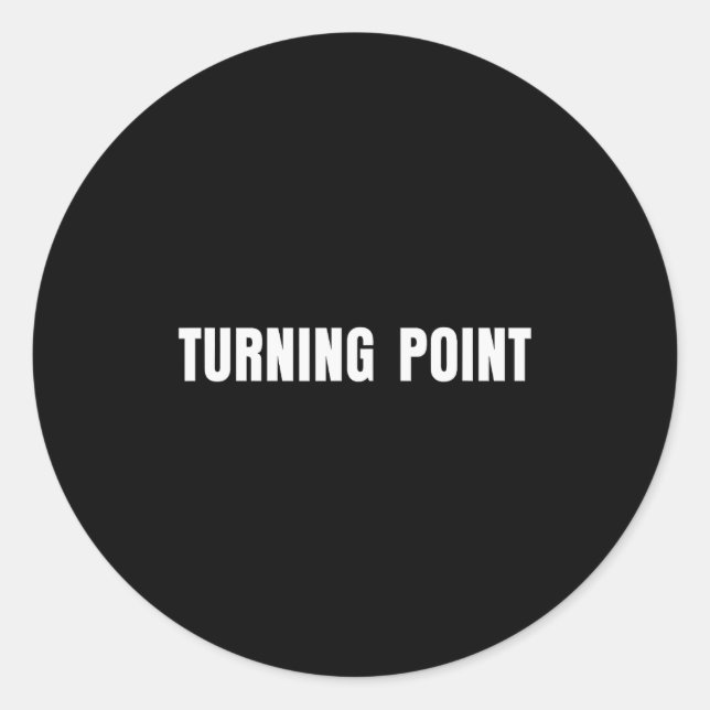 Pegatina Redonda Turning Int  (Anverso)