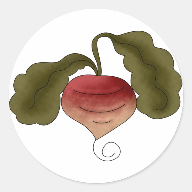 Pegatina Redonda Turnip (Anverso)