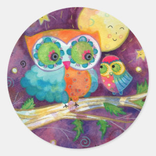 Pegatina Redonda Turno de noche