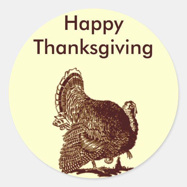 Pegatina Redonda Turquía (Anverso)