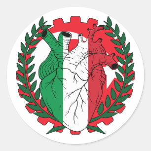 Pegatina Redonda Turquía Turquía San Josefo Día italiano Italia