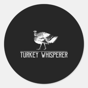 Pegatina Redonda Turquía Whisperer-turkey Mar de caza-turquía