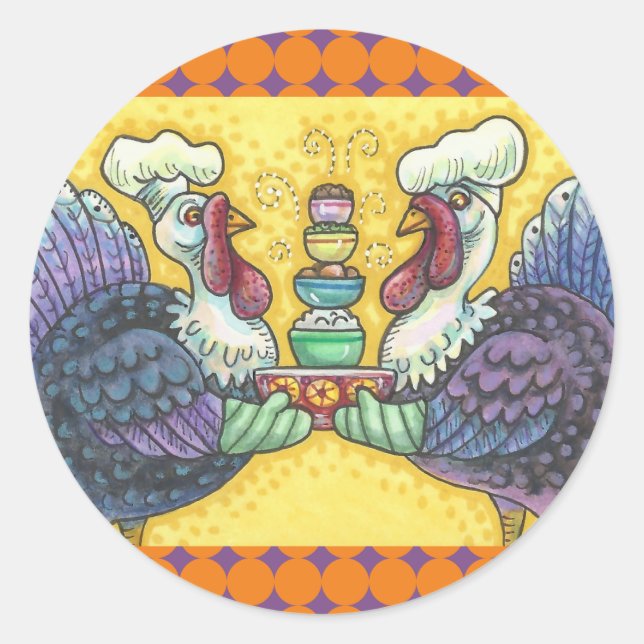 PEGATINA REDONDA TURQUÍA Y TODOS LOS ARREGLOS, RÍO DE AGRADECIMIENT (Anverso)