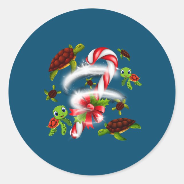 Pegatina Redonda Turtle Lover | Sólo Un Chica Que Ama A Las Tortuga (Anverso)