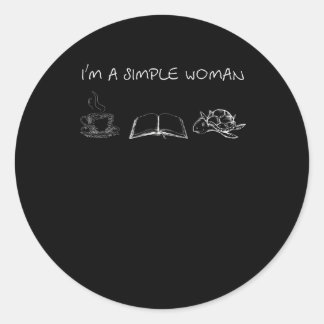Pegatina Redonda Turtle Lover | Soy una mujer simple
