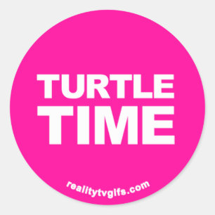 Pegatina Redonda Turtle Time - Pegatinas