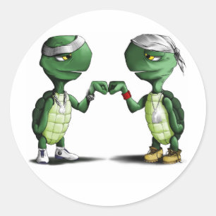 Pegatina Redonda Turttles