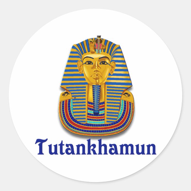 Pegatina Redonda Tutankhamun (Anverso)