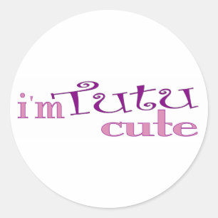 Pegatina Redonda Tutu Cute (Ballet)