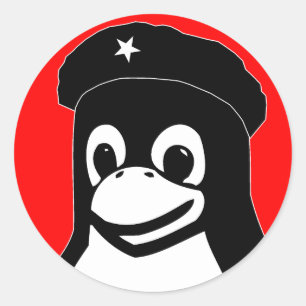 Pegatina Redonda Tux Guevara