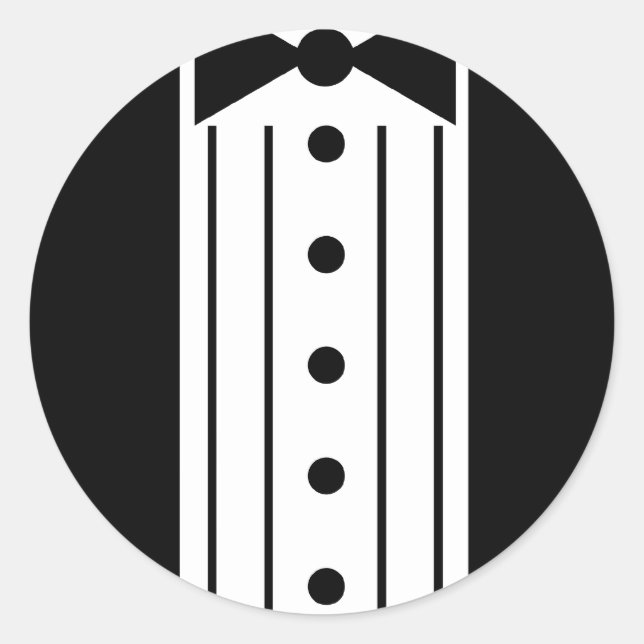 Pegatina Redonda Tuxedo (Anverso)