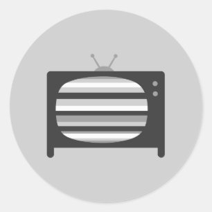 Pegatina Redonda TV retro