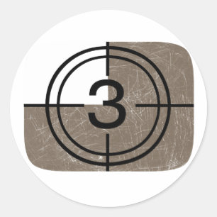 Pegatina Redonda TV retro