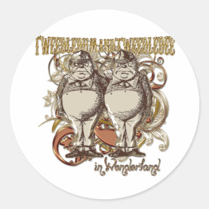 Pegatina Redonda Tweedledum & Tweedledee Carnivale Style Gold Ver.