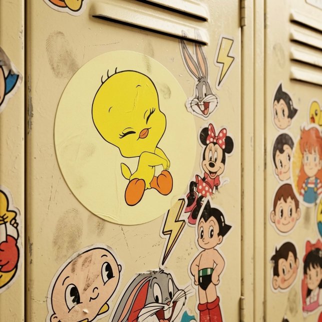 Pegatina Redonda Tweety (Subido por el creador)