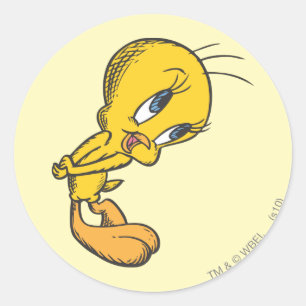 Pegatina Redonda TWEETY™ Bashful