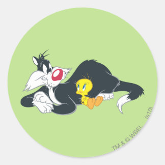 Pegatina Redonda TWEETY™ en pose de acción 14