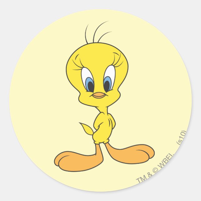 Pegatina Redonda TWEETY™ Orgulloso (Anverso)
