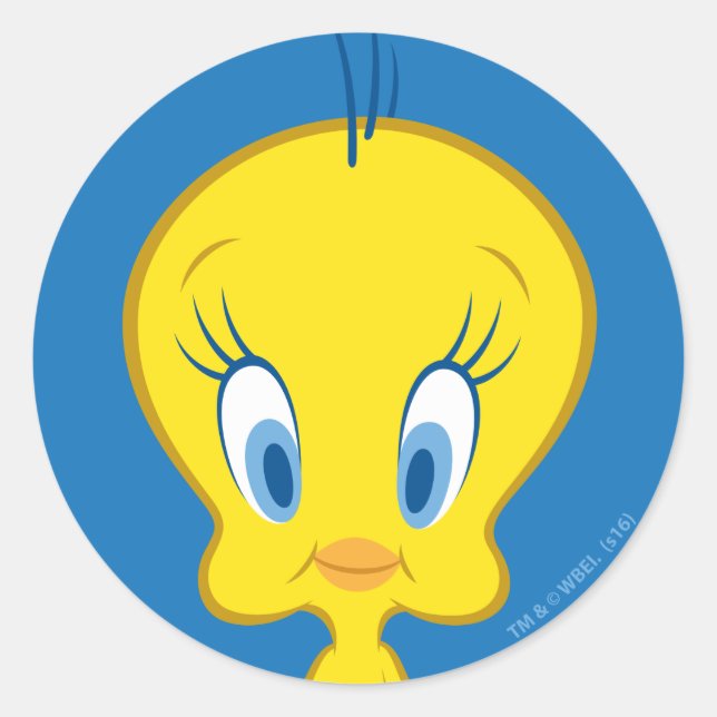Pegatina Redonda TWEETY™ | Pajarito Inocente (Anverso)