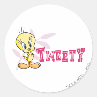 Pegatina Redonda "TWEETY™" rosa
