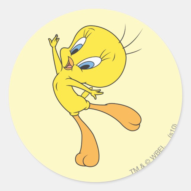 Pegatina Redonda TWEETY™ See Me Fly (Anverso)