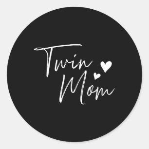 Pegatina Redonda Twin Mom He