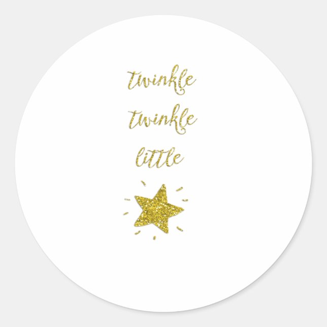 Pegatina Redonda Twinkle (Anverso)